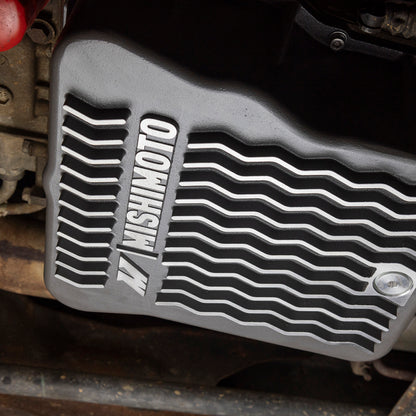 Mishimoto Aluminum Transmission Pan for 2001-2019 Chevy/GMC Duramax 6.6L - Cast Aluminum, Gunmetal Gray Part MMTP-DMAX-01