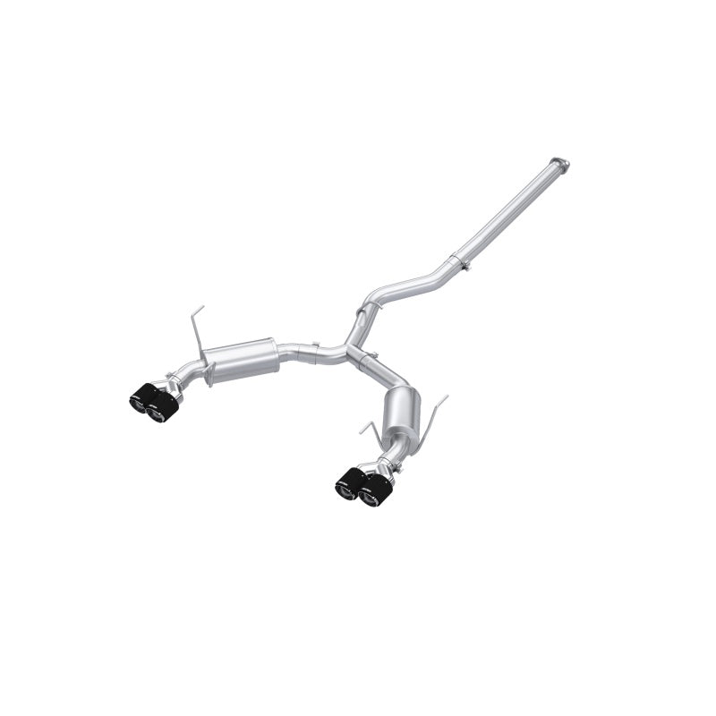 MBRP Armor Pro Series 3-inch Cat-Back Dual Split Rear Exhaust System with Carbon Fiber Tips for Subaru WRX (2022-2024)