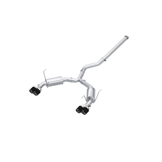 MBRP Armor Pro Series 3-inch Cat-Back Dual Split Rear Exhaust System with Carbon Fiber Tips for Subaru WRX (2022-2024)