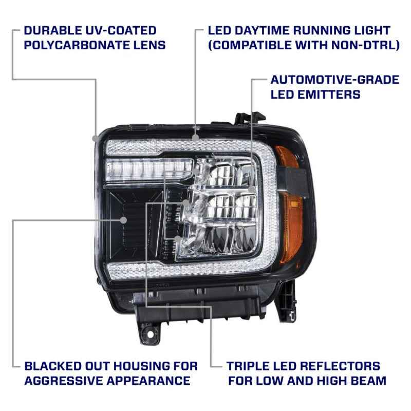 Form Lighting 2014 GMC Sierra LED Reflector Headlights (Pair)