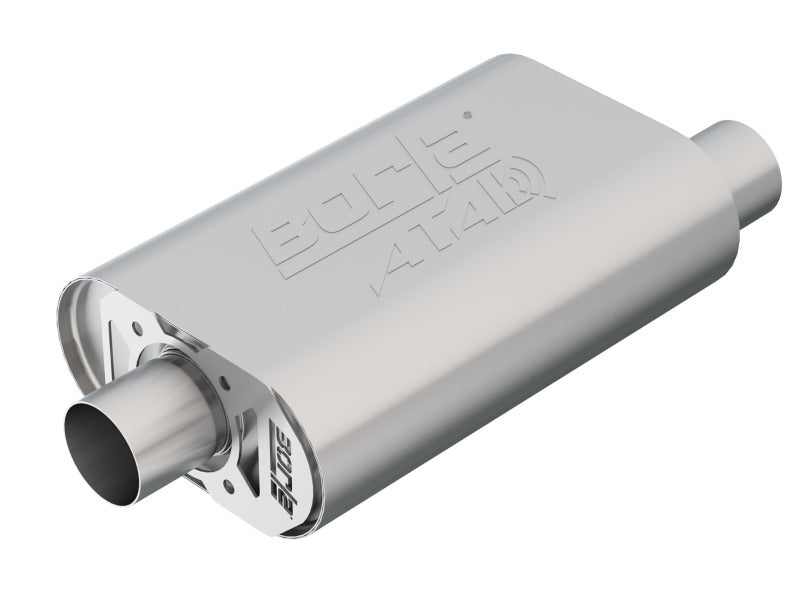 Borla CrateMuffler SBC Hot 350/383 2.5 Inch Offset/Center ATAK Sound for High-Performance Engines