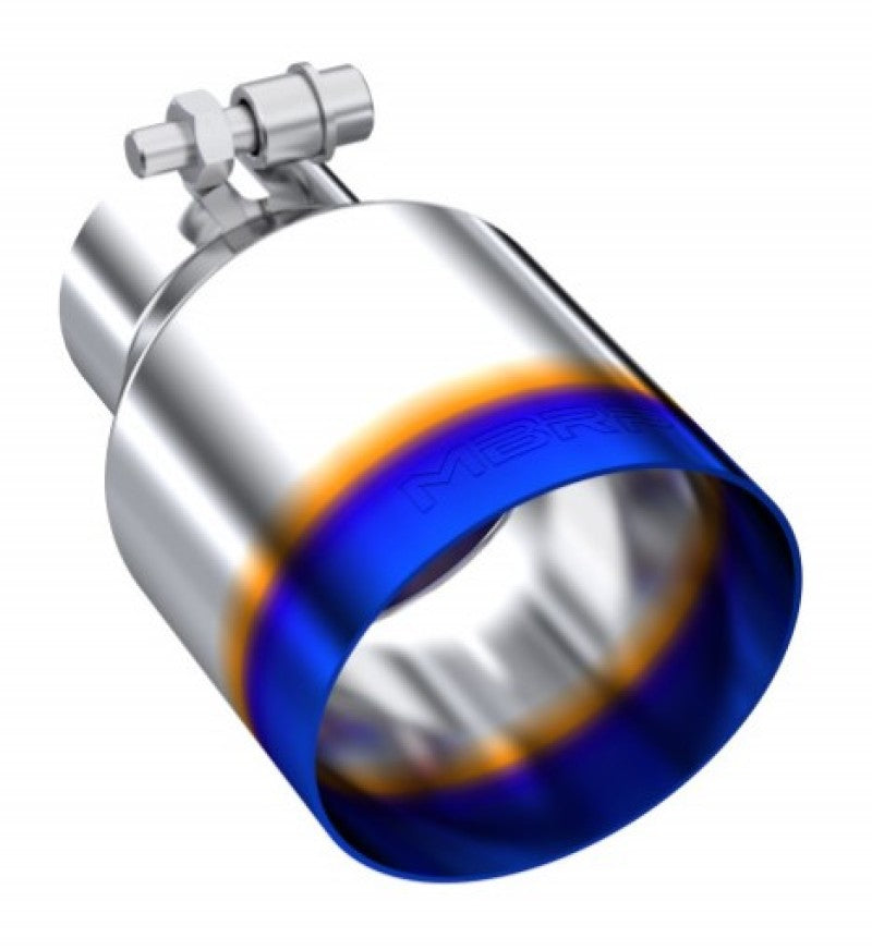 MBRP Burnt End Tip 2.5 in. ID, 4 in. OD, 6.5 in. Length – Single Wall Angle Cut Stainless Steel Exhaust Tip