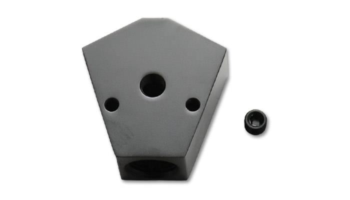Vibrant Billet Aluminum Y-Block Fitting with 1/8 in NPT Port - 3/8 in NPT x 3/8 in NPT x 3/8 in NPT