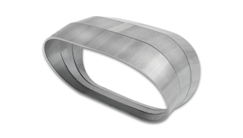 Vibrant Vertical 304 Stainless Steel Oval Pie Cuts - 3 Pack, 3-Inch Nominal Size with 2.35-Inch Centerline Radius and 15-Degree Bends