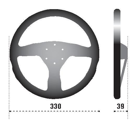 Sparco 015R383PSN Suede Black Steering Wheel for Automotive Performance and Comfort
