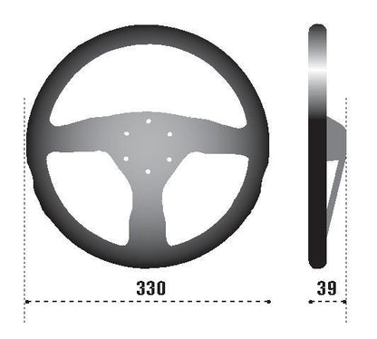 Sparco 015R383PSN Suede Black Steering Wheel for Automotive Performance and Comfort