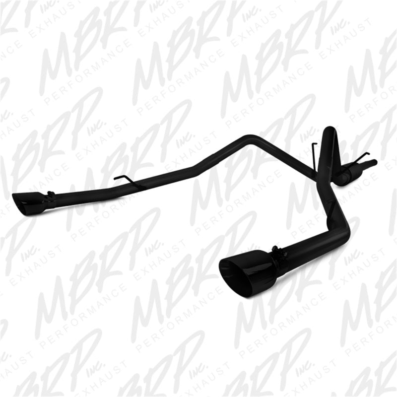 MBRP Armor BLK Series 09-14 Dodge Ram 1500 5.7L Dual Split Rear Cat-Back Exhaust System with Black Coated Tips