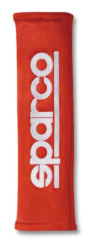 Sparco Belt Pad 2 Inches Alcantara Red - Comfortable Automotive Seat Belt Cover