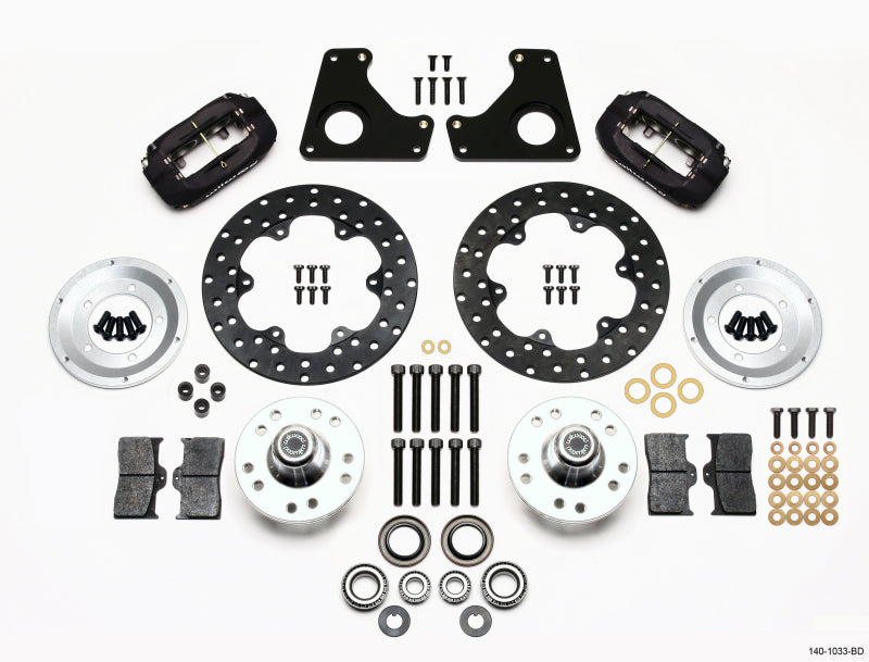 Wilwood Forged Dynalite Front Drag Kit with Drilled Rotors for 1979-1981 GM G Body