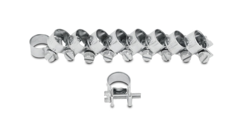 Vibrant Fuel Injector Style Mini Hose Clamps 12-14mm, Zinc Plated Mild Steel