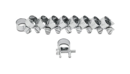 Vibrant Fuel Injector Style Mini Hose Clamps 16-18mm, Zinc Plated Mild Steel, Pack of 10
