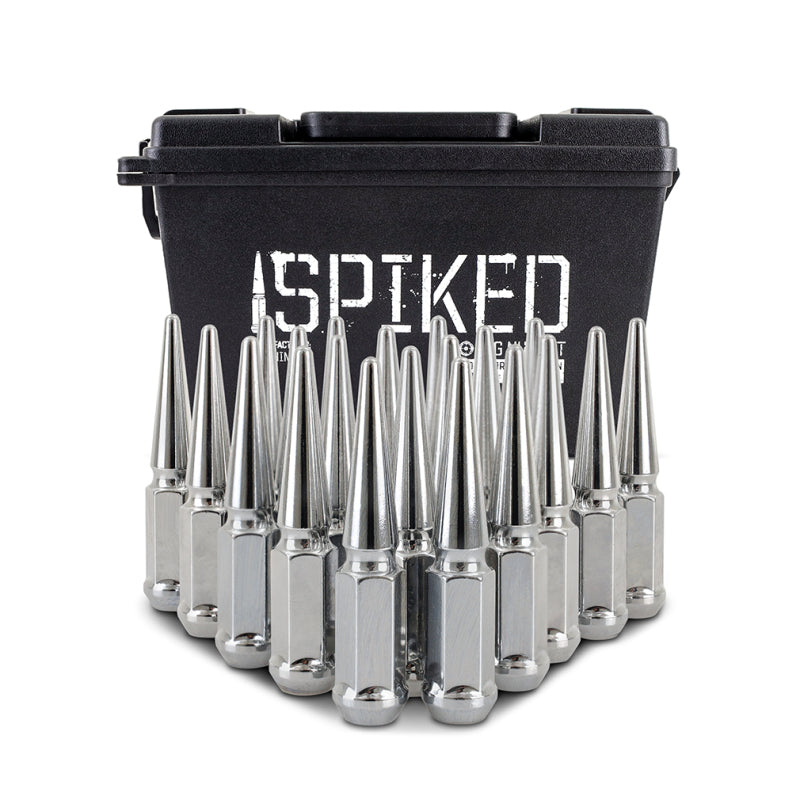 Mishimoto Steel Spiked Lug Nuts M12x1.5 – Chrome, 20-Piece Set for BMW Z3