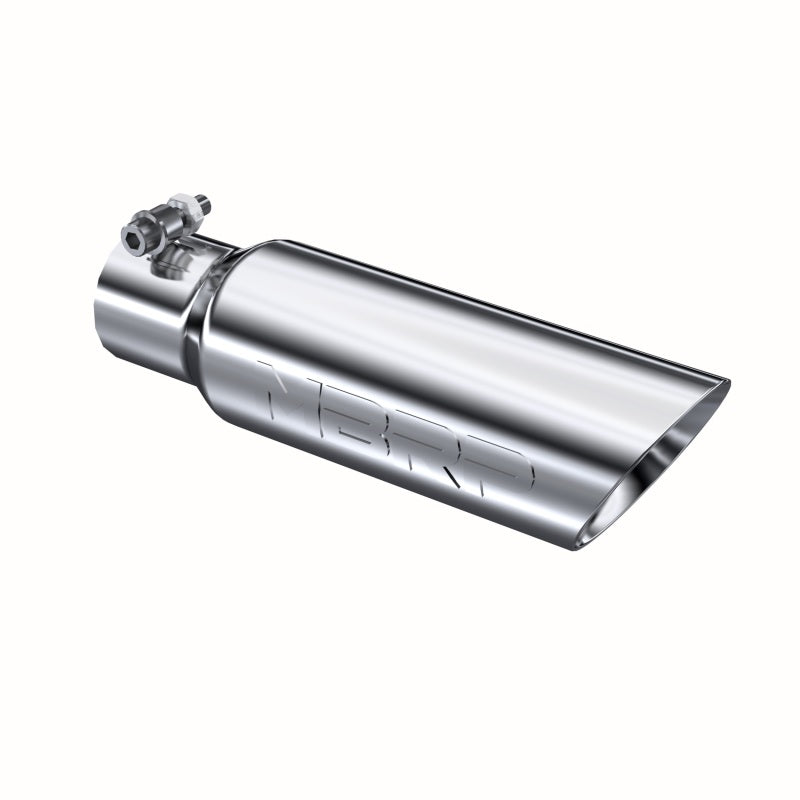 MBRP Universal 3-inch Dual Wall Angled Exhaust Tip with Mirror Polish - Part T5106