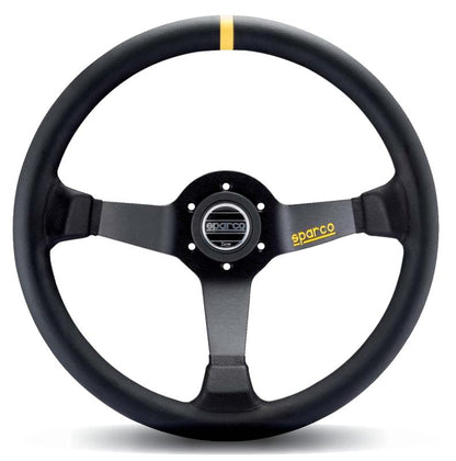 Sparco 015R325CSN Black Suede Steering Wheel for Automotive Performance and Comfort