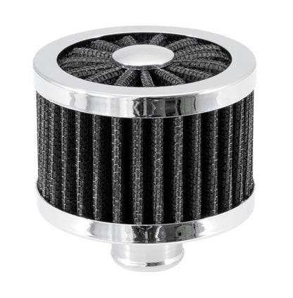 Spectre ExtraFlow Push-In Breather Filter – Black for 1-1/4 Inch Valve Cover Breather Hole