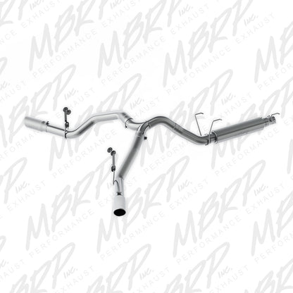 MBRP Armor Lite Series Cat Back Exhaust System for 2014-2015 Ram 2500 and 3500 with 6.4L Engine, 4-inch Single Side Dual Outlet
