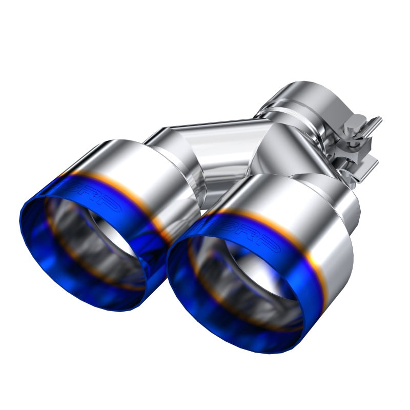 MBRP Armor Pro Burnt End Tip for 2.5 Inch Exhaust Pipes – Dual 4 Inch Outer Diameter, 9.55 Inch Length, Single Wall Stainless Steel