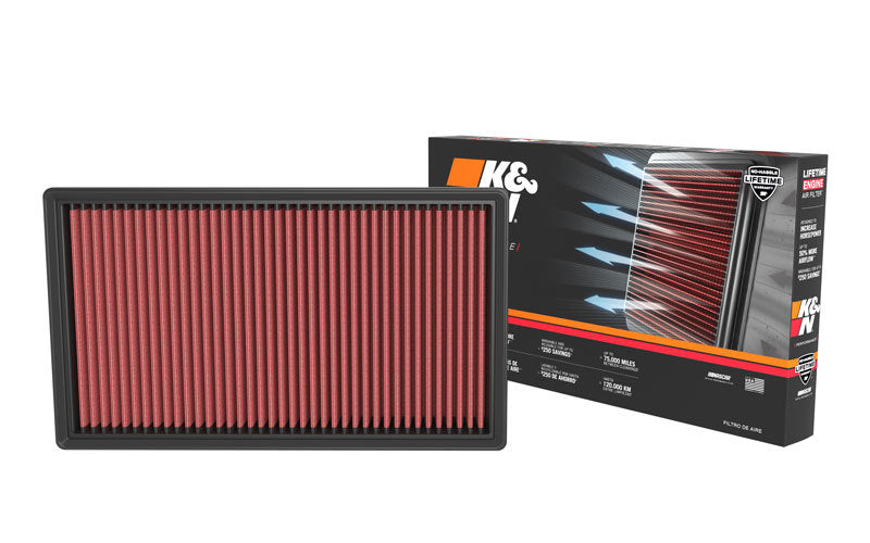 K&N Engineering 33-3173 High-Flow Replacement Air Filter for Mercedes-Benz C300 and GLC300