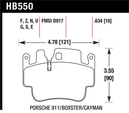 Hawk Porsche 911 / Cayman / Boxster Front /Rear DTC-70 Race Brake Pads