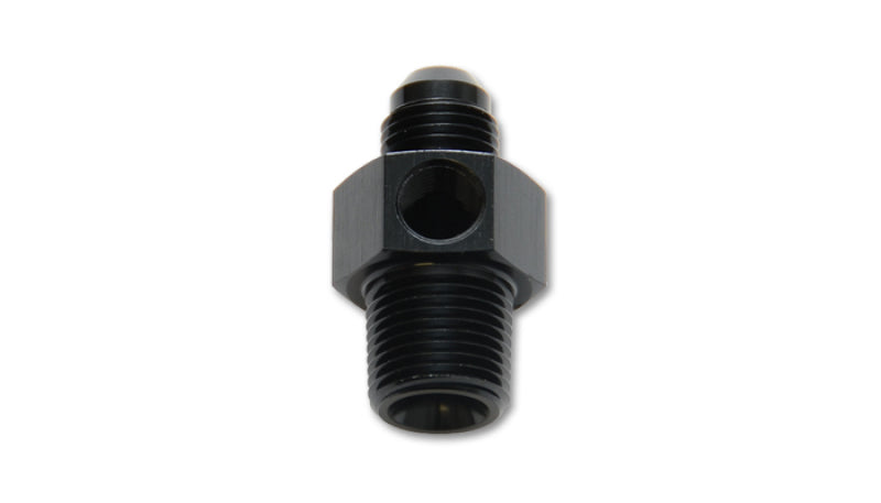 Vibrant -6AN Male to 3/8 inch NPT Male Union Adapter Fitting with 1/8 inch NPT Port
