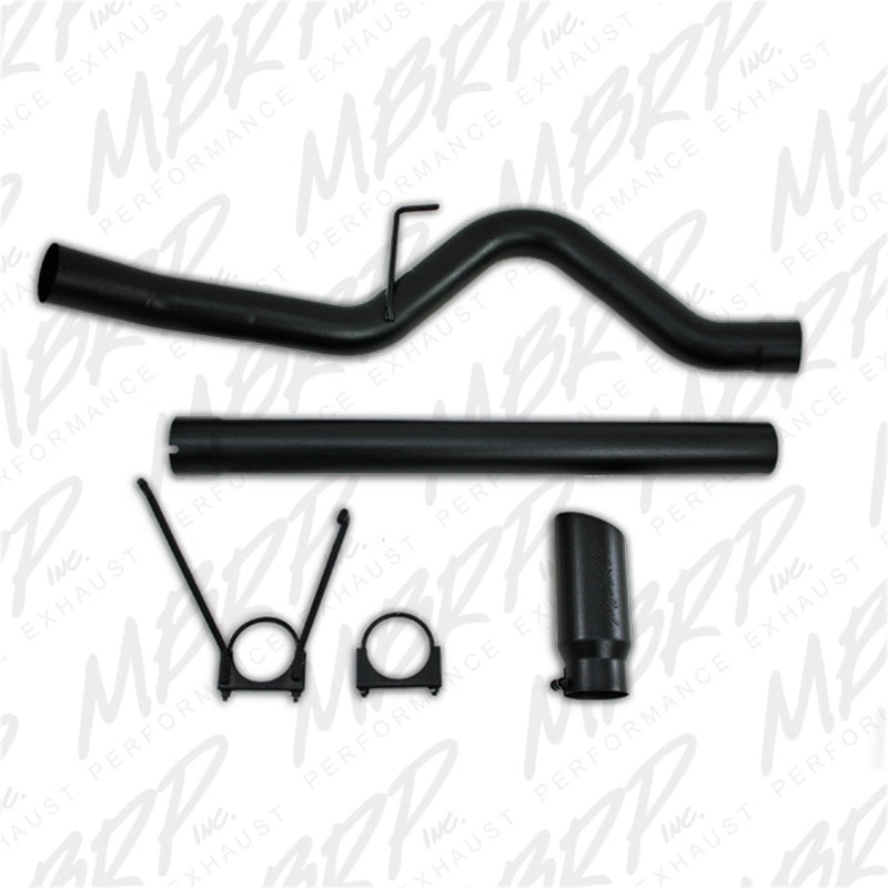 MBRP Armor BLK Series Filter Back Single Side Exhaust System for 2010-2011 Dodge Ram 2500/3500 Cummins 6.7L with Black Coated Finish