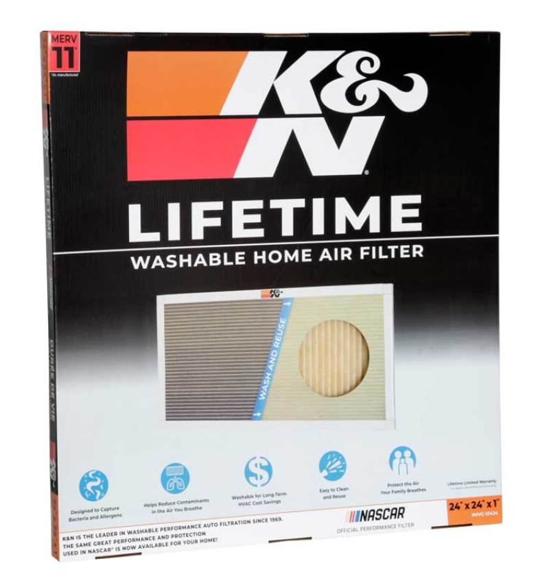 K&N Engineering 24 x 24 x 1 Reusable HVAC Filter with MERV 11 Rating