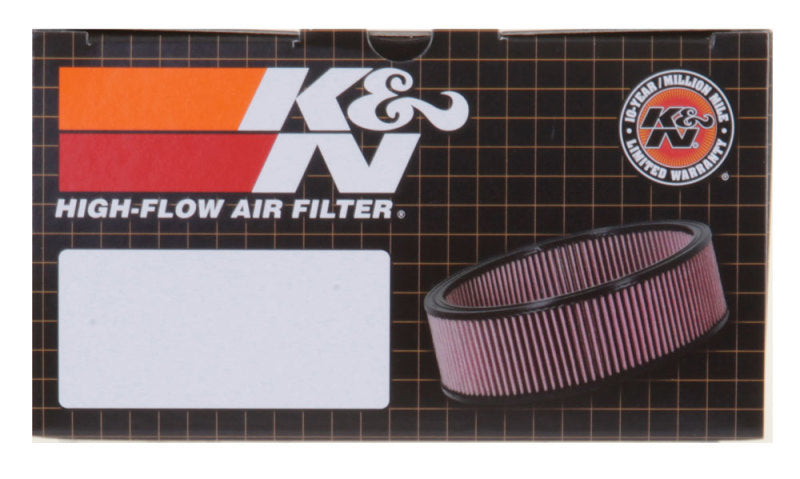 K&N Engineering Universal Custom Air Filter – Round 1.625 inch Flange, 1.625 inch ID, 2.75 inch Height