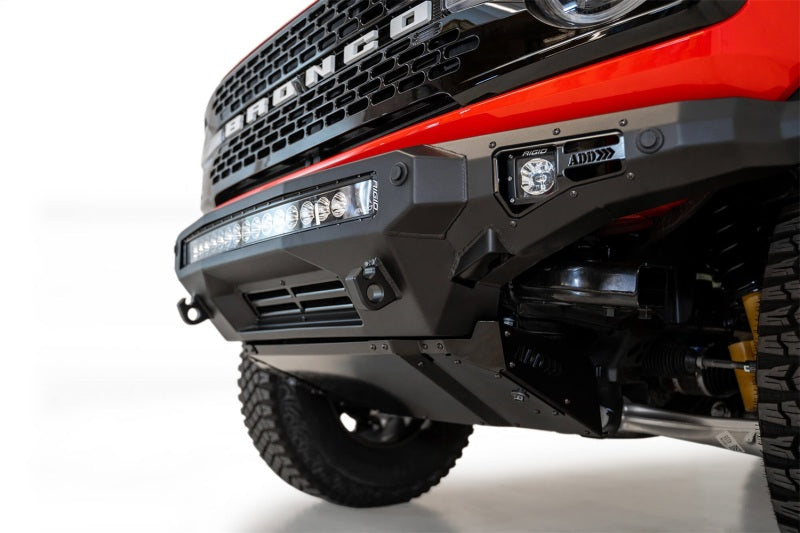 Addictive Desert Designs Stealth Fighter Front Bumper for 2021+ Ford Bronco with Mounts for 30-Inch Light Bar and Cube Lights
