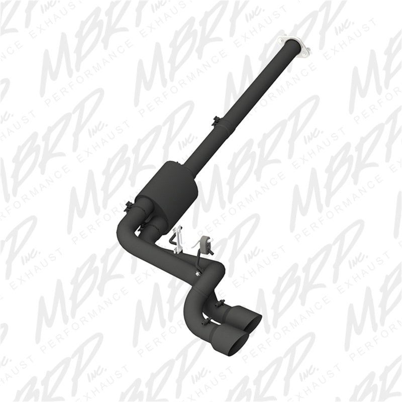 MBRP Armor BLK Series Cat Back Exhaust System for 2009-2014 Ford F-150 with 3-inch Diameter and Dual Outlet Tips