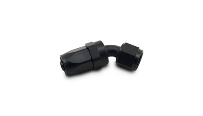 Vibrant -6AN 45 Degree Elbow Hose End Fitting with Black Hard Anodized Finish