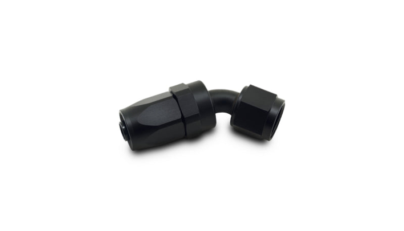 Vibrant Performance -4AN 45 Degree Elbow Hose End Fitting with Black Hard Anodized Finish