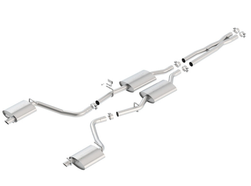 Borla S-Type Cat-Back Exhaust System for 2015-2023 Chrysler 300 and Dodge Charger with 3.6L V6
