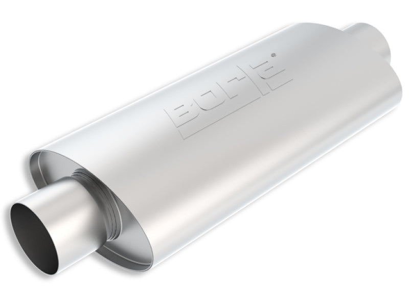 Borla XR-1 Racing Sportsman Oval Muffler with 3.5-inch Inlet and Outlet - 5-inch Diameter x 15-inch Length