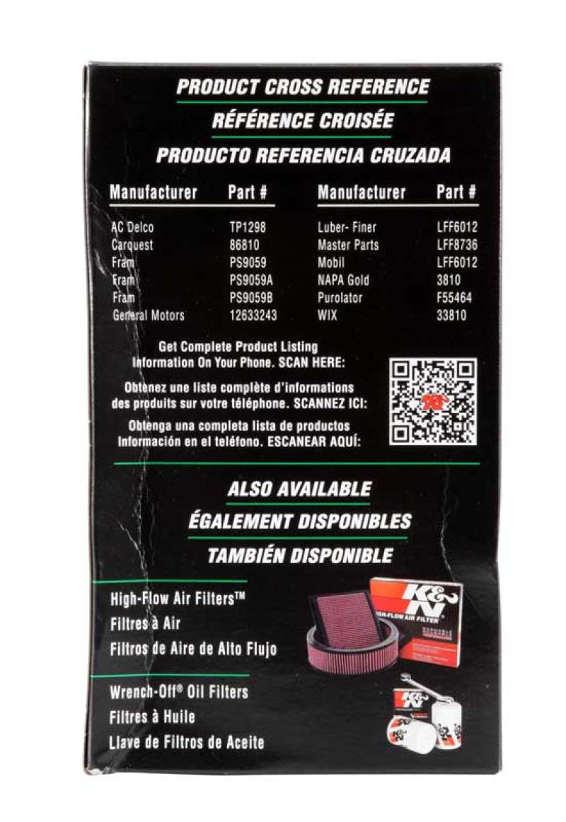 K&N Engineering PF-3000 Cellulose Media Fuel Filter for GMC Sierra 2500/3500 HD and Chevrolet Silverado 2500/3500 HD (3.5 inch OD x 6.28 inch Length)
