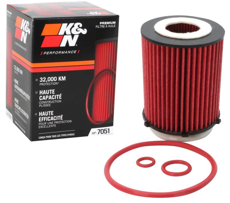 K&N Engineering HP-7051 Cartridge Oil Filter for Mercedes-Benz CLA250 and GLC300