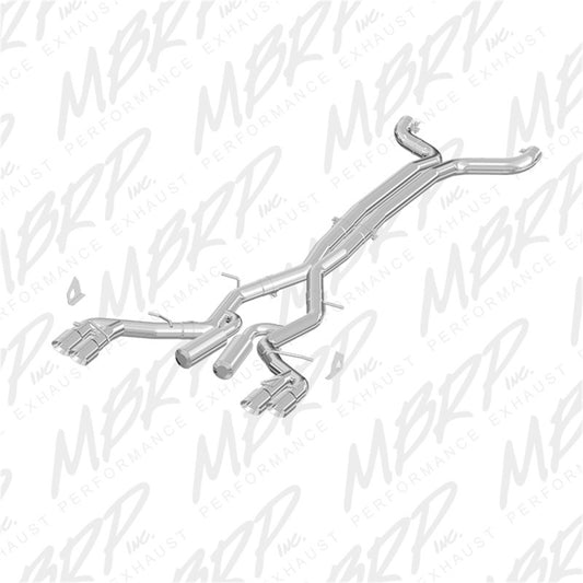 MBRP Armor Lite Series Cat Back Exhaust System for 2016-2021 Chevrolet Camaro 6.2L V8 with Dual 4-Inch Tips