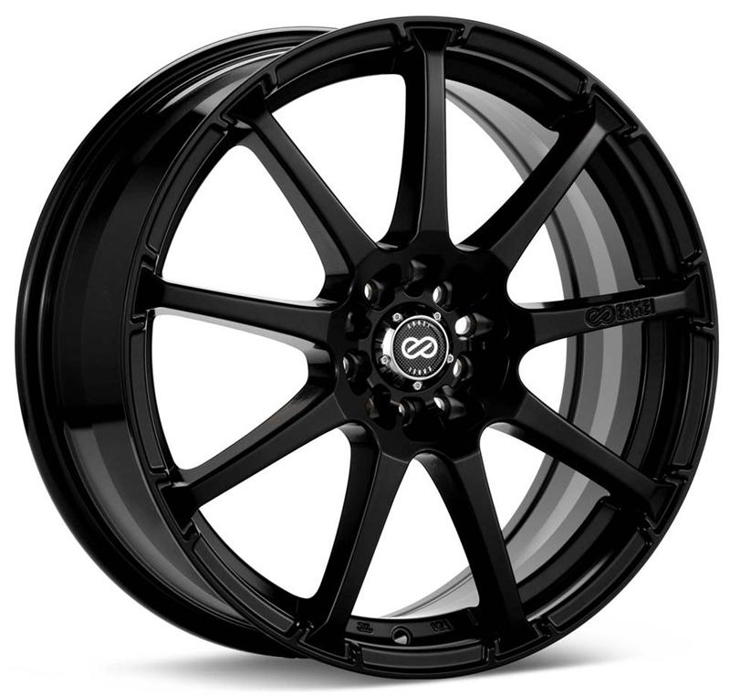 Enkei EDR9 17x8 Matte Black Alloy Wheel with Dual Bolt Pattern 5x100/114.3 - Part Number 441-780-0238BK