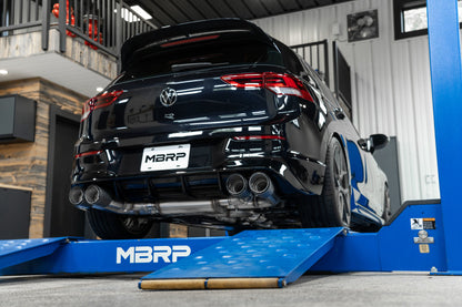MBRP Armor Pro Series 2022-2024 Volkswagen Golf R MK8 T304 Stainless Steel 3-inch Cat-Back Exhaust System with Quad Rear Exit and Carbon Fiber Tips