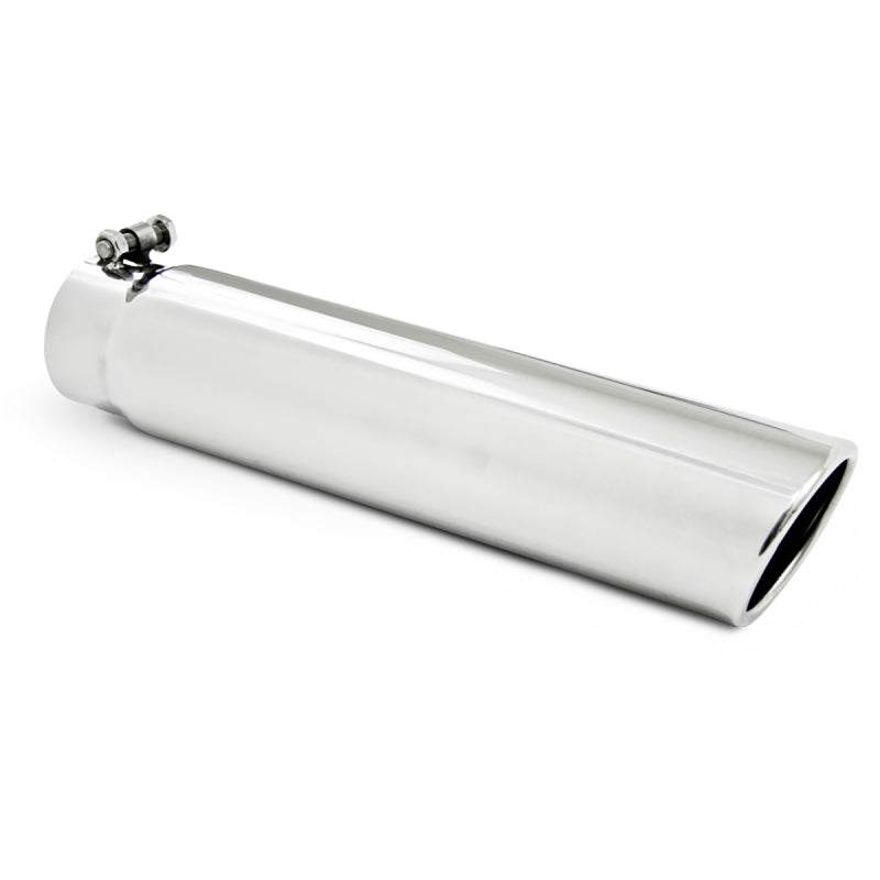 MBRP Universal Exhaust Tip 3.5 inch OD, 3 inch Inlet, 16 inch Length, T304 Stainless Steel, Clampless No Weld Design