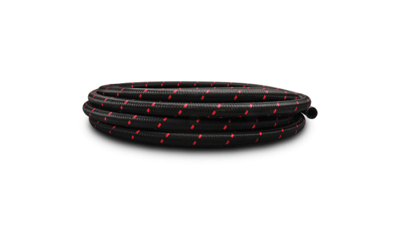 Vibrant -8 AN Nylon Braided Flex Hose with Reinforced CPE Inner Liner, 5 ft Roll