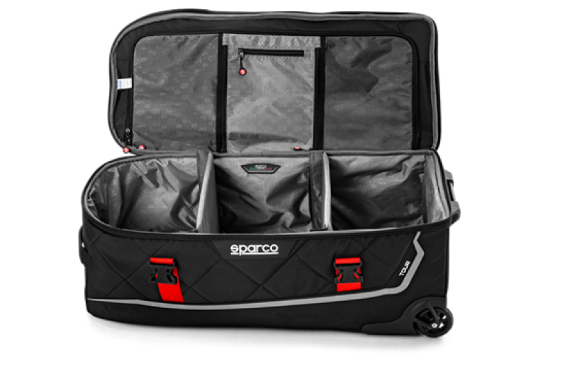 Sparco Bag Tour BLK/SIL - Durable Automotive Travel Bag with Ample Storage