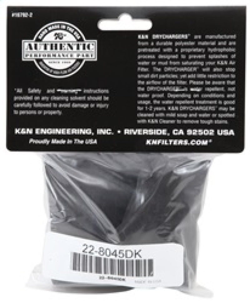K&N Engineering 22-8045DK 6-Inch ID x 6-Inch High-Performance Drycharger Air Filter Wrap