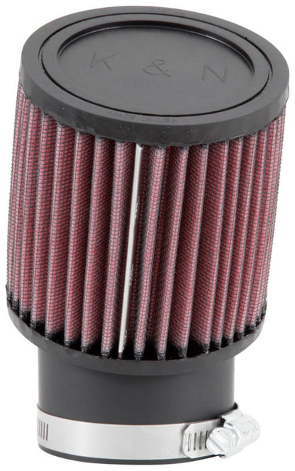 K&N Engineering Universal Rubber Round Straight Air Filter with 20 Degree Angled Flange - 2-7/16 Inch Flange Diameter