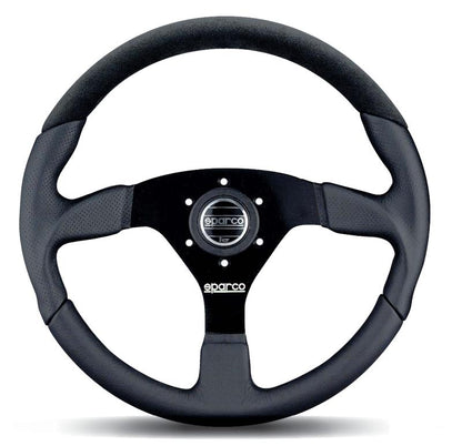 Sparco L505 Lap 5 Black Steering Wheel - Durable, Performance-Oriented Design