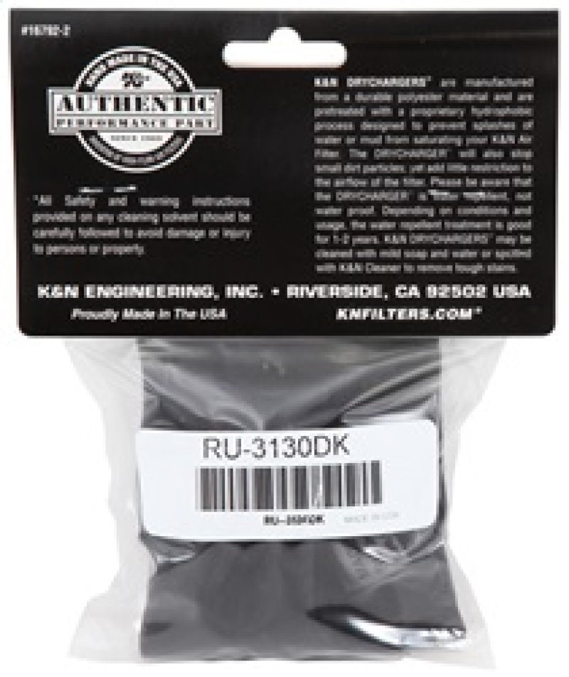 K&N Engineering Drycharger Air Filter Wrap Black RU-3130