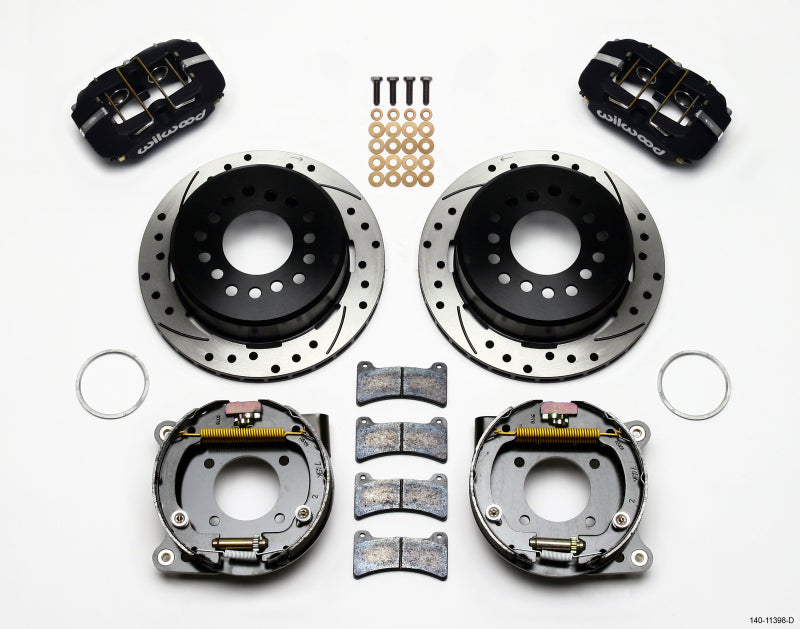 Wilwood Dynapro Low-Profile 11-inch Rear Disc Brake Kit for Chevy 12 Bolt with Parking Brake - Part #140-11398-D