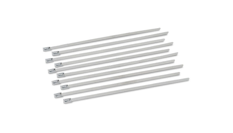 Vibrant Stainless Steel Cable Ties - 14.5 Inch Length, Heavy Duty, High Temperature Resistant (10 Pack)