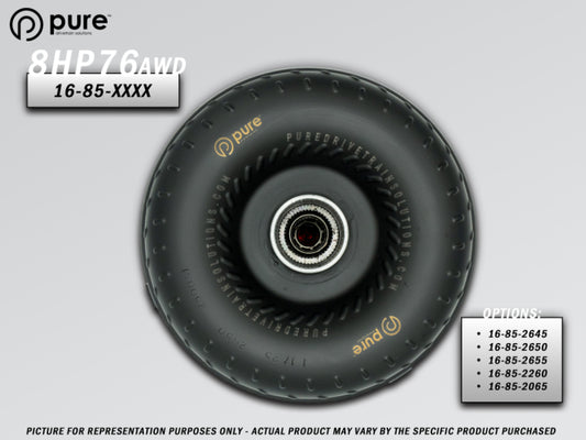 Pure Drivetrain Solutions 8HP76 High Performance Billet Race Torque Converter with 26/50 Stator for AWD Vehicles