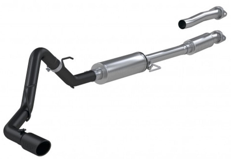 MBRP Armor BLK Series 3-Inch Single Side Cat Back Exhaust System for Ford F-150 2021-2022 with Black Coated Aluminized Steel