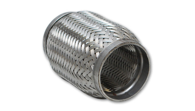 Vibrant SS Flex Coupling with Inner Braid Liner 2.25-Inch Inlet/Outlet, 6-Inch Flex Length